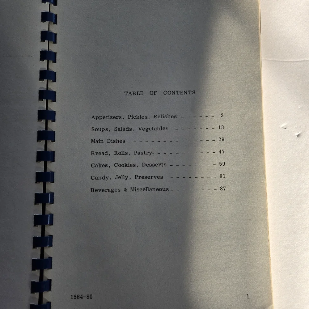 Ledyard Center School Community Vintage Cookbook 1980 Connecticut Spiral Bound